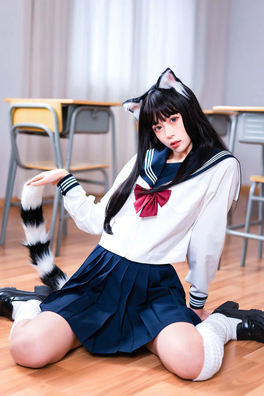 虫皿虫皿 – 猫娘JK制服 cosplay-第1张