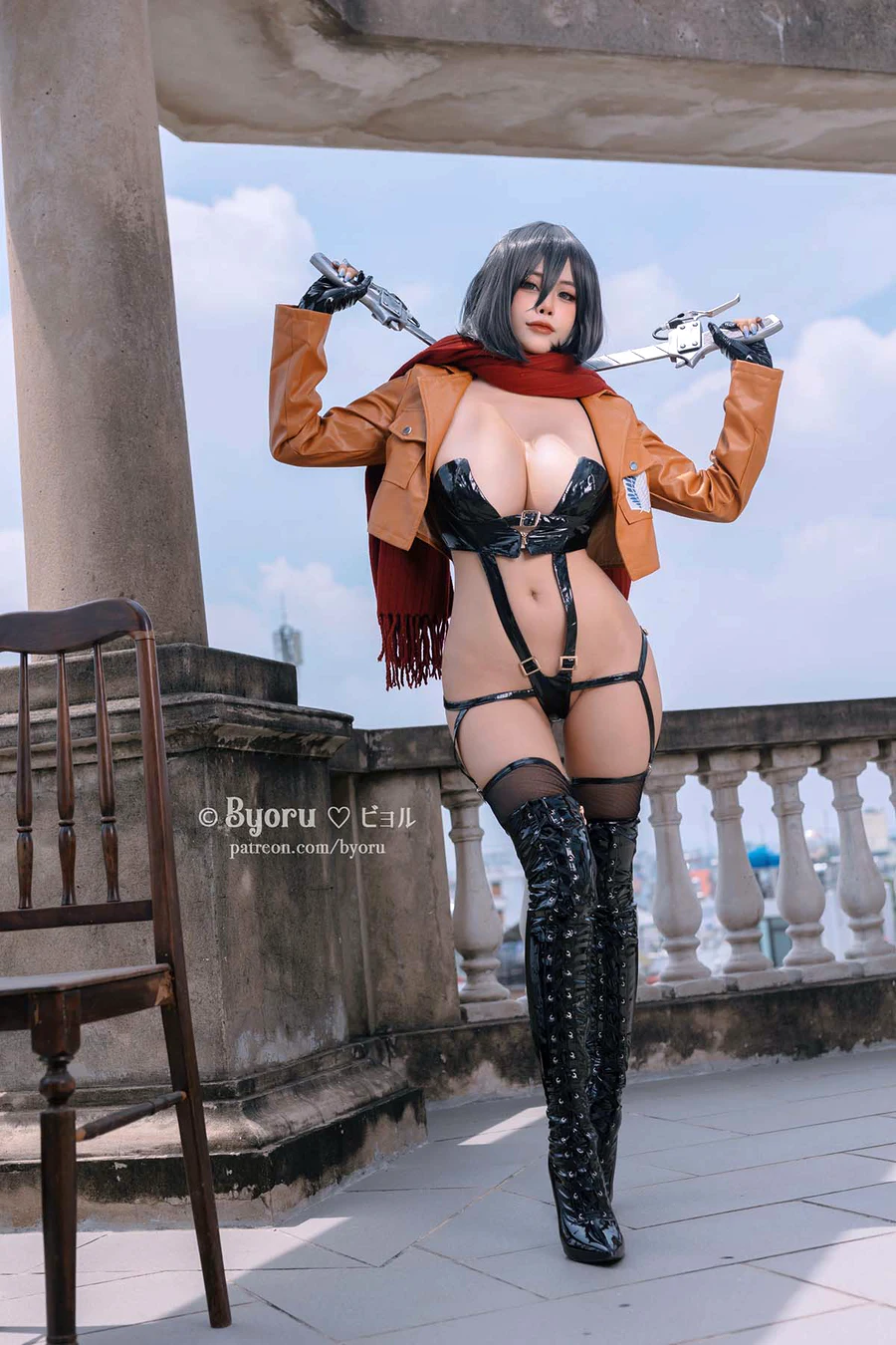 日本性感萝莉Byoru – Mikasa cosplay-第1张