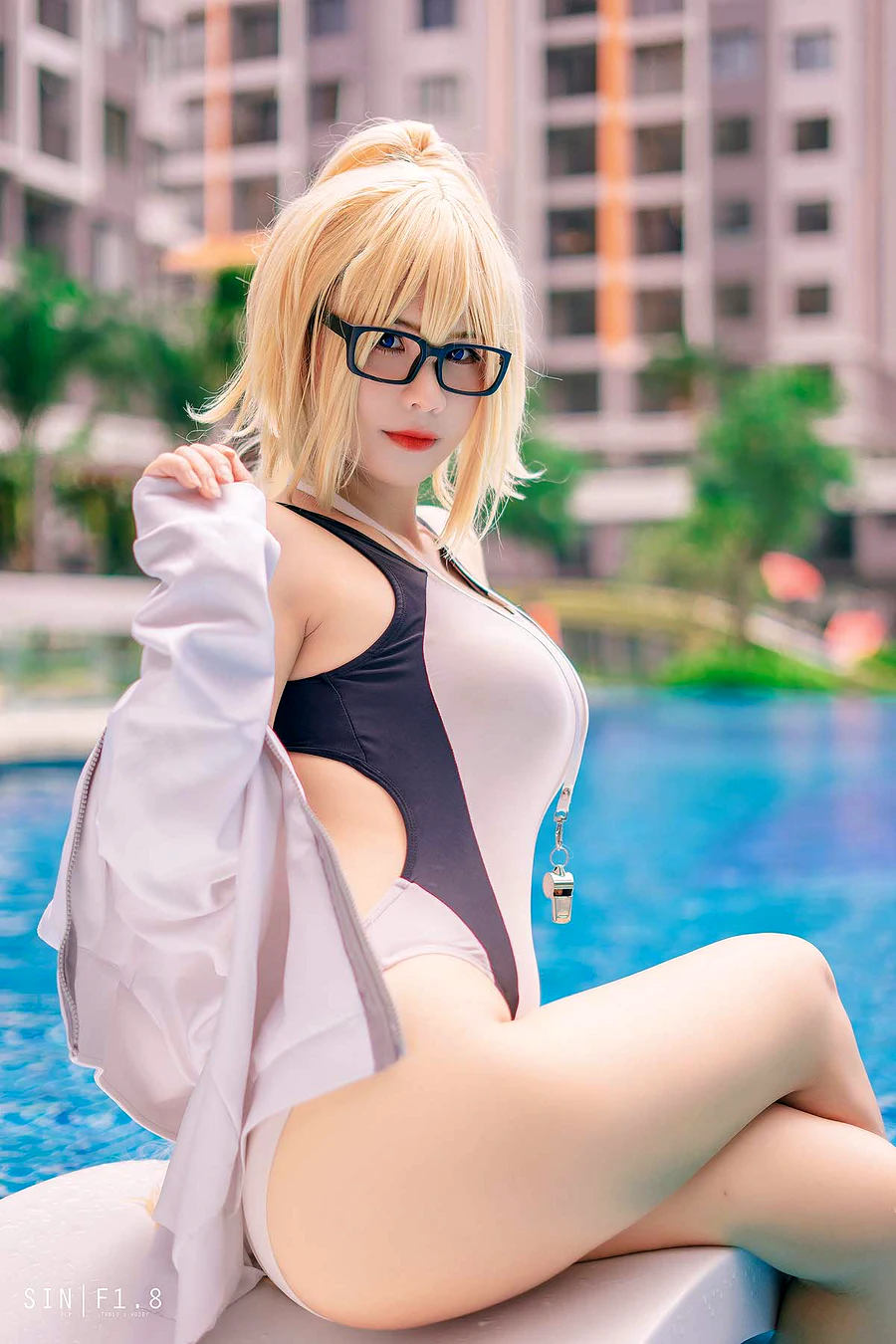 Pyon – Jeanne d’Arc Swiming cosplay-第1张