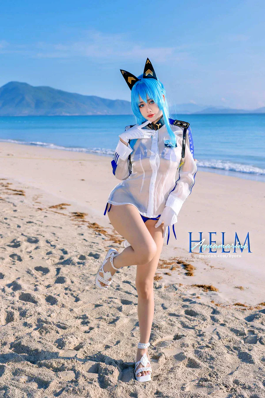 日本性感萝莉Byoru – Helm Aquamarine (NIKKE) cosplay-第1张