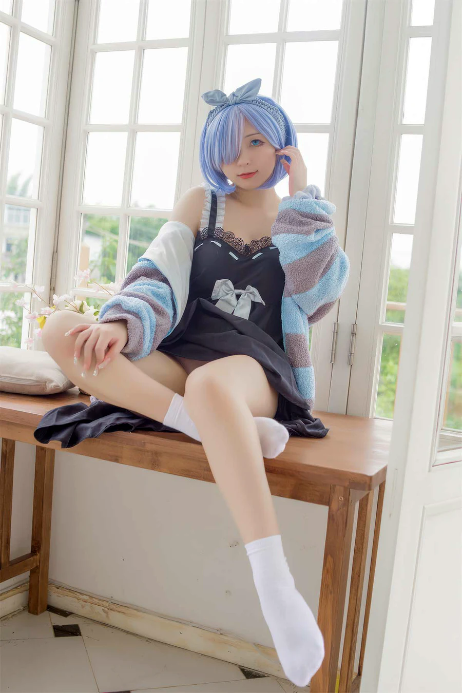 花铃 – 蕾姆居家服 cosplay-第1张