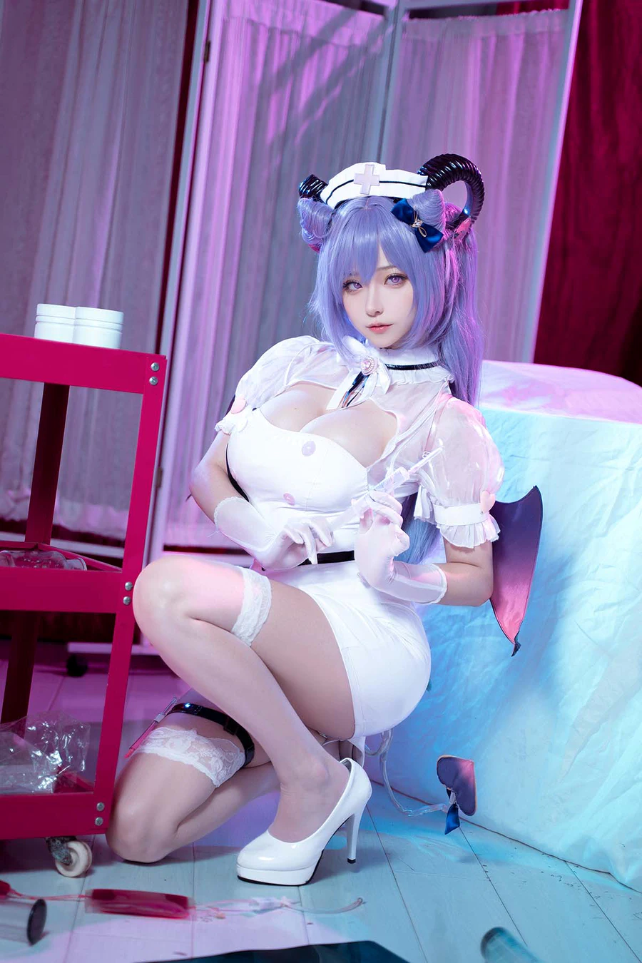 Seya-狮砸 – 刻晴护士 cosplay-第1张