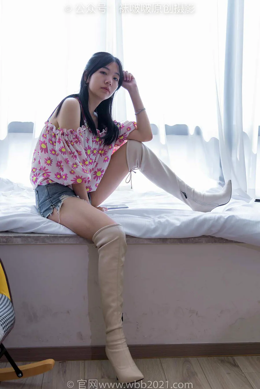 [BoBoSocks袜啵啵]NO.308 小甜豆-长靴、白棉袜、裸足 BoBoSocks袜啵啵-第1张