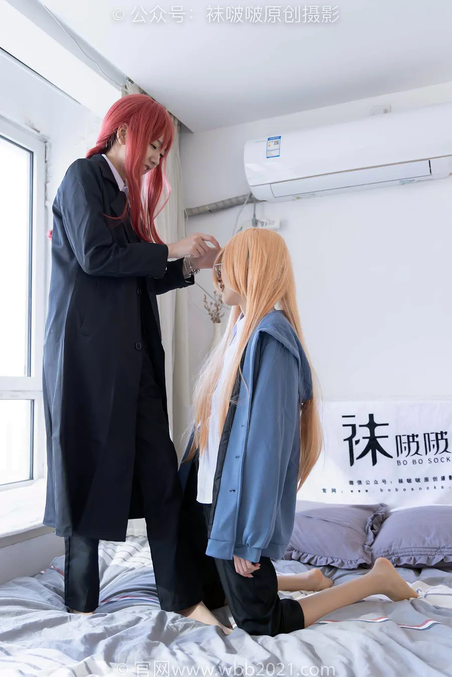 [BoBoSocks袜啵啵]NO.302 小甜豆稚予-三双皮鞋、板鞋、黑丝、两双肉丝、裤里丝 BoBoSocks袜啵啵-第2张