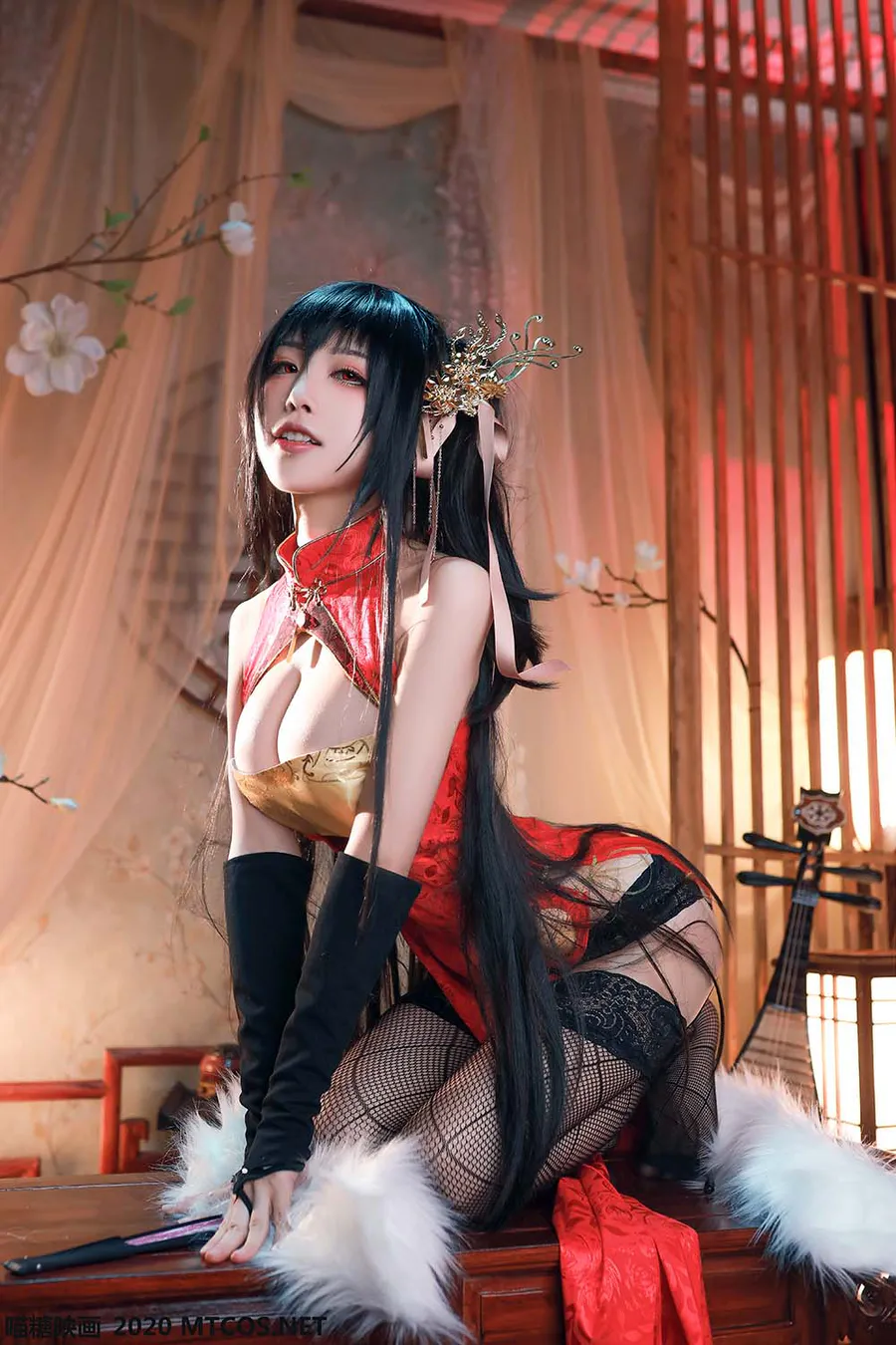 [喵糖映画]HML.004 水淼大凤旗袍 喵糖映画-第1张