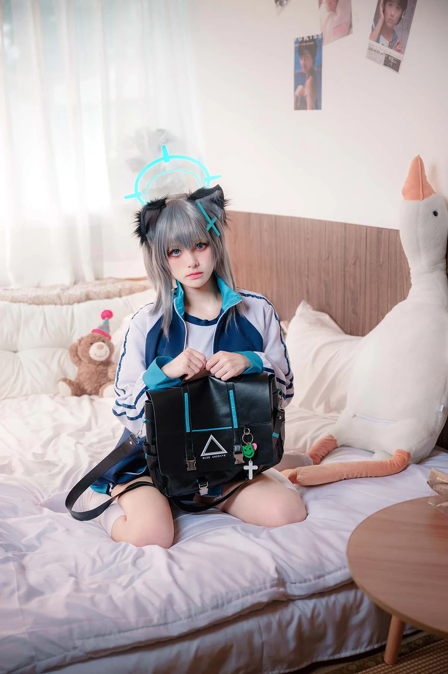 九柒喵 – 体操服白子 cosplay-第1张