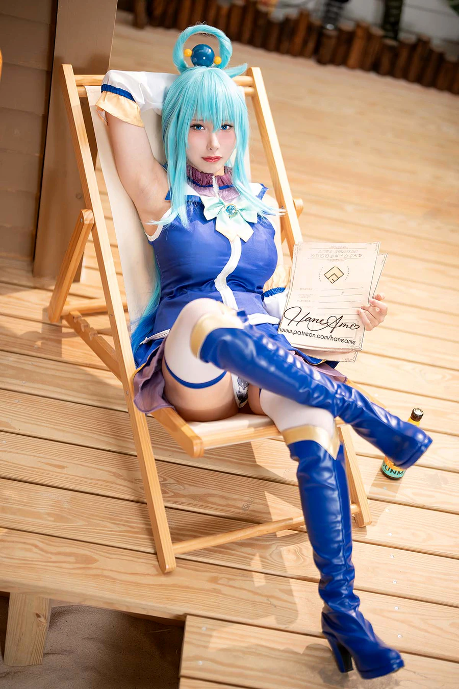 Hane Ame 雨波写真 – Konosuba Aqua 阿克婭 cosplay-第1张