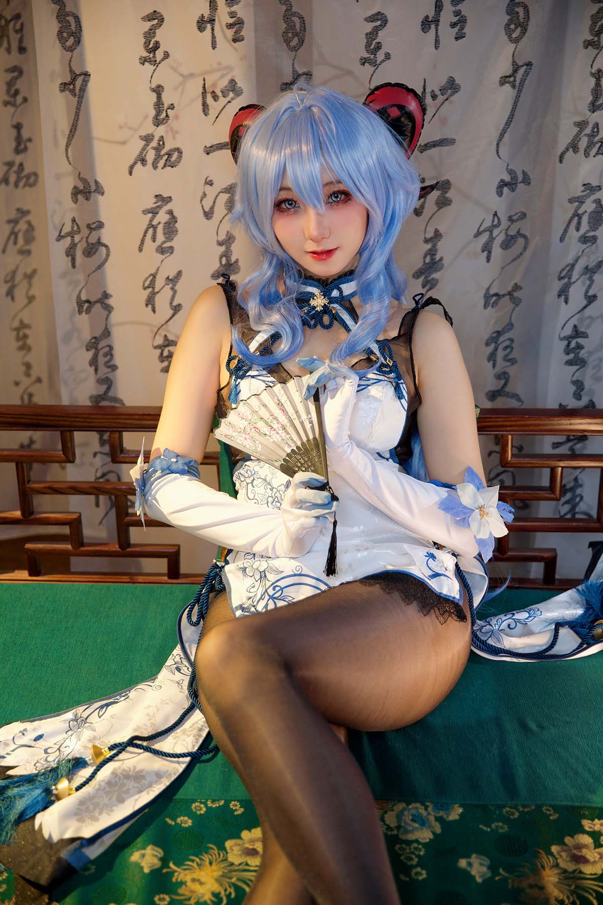 屑雪雪鸭 – 甘雨 青花瓷旗袍 cosplay-第1张