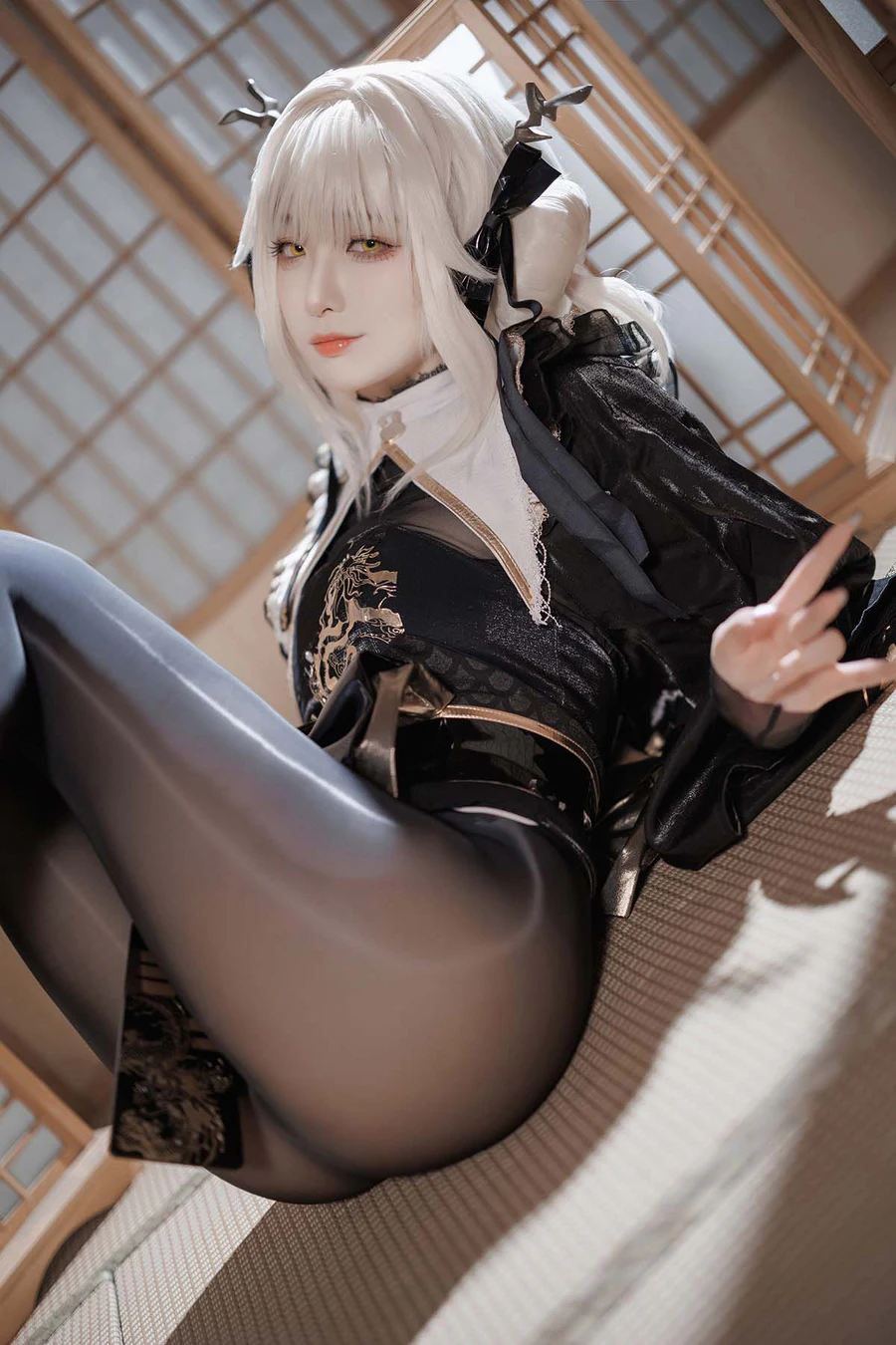 封疆疆v – NIKKE 白兔布兰儿 和服 cosplay-第1张