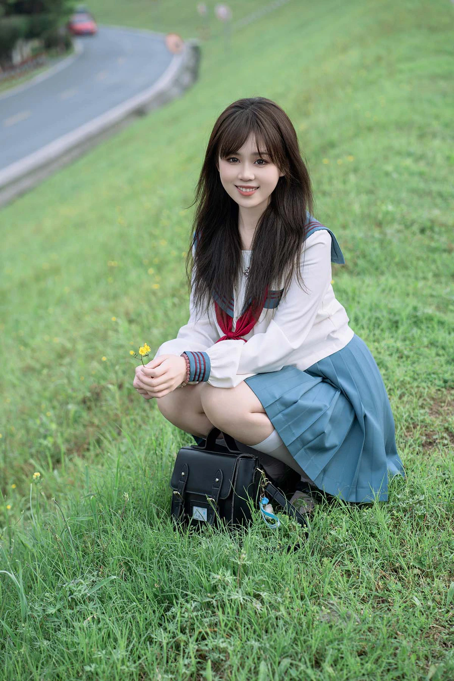 [YITUYU艺图语]2024.10.31 蓝色日系少女 泡芙小方 YITUYU艺图语-第2张