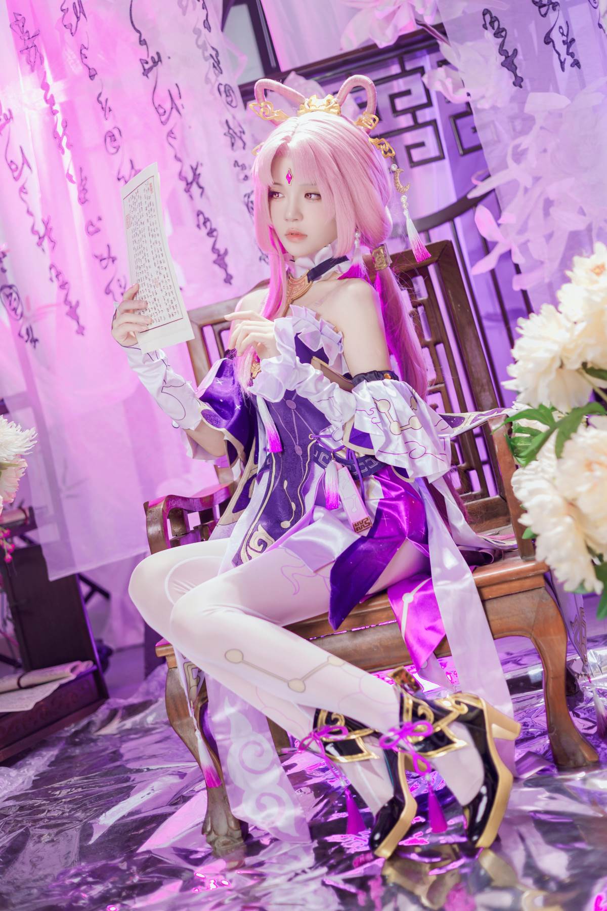 桜桃喵 – 符玄 cosplay-第1张
